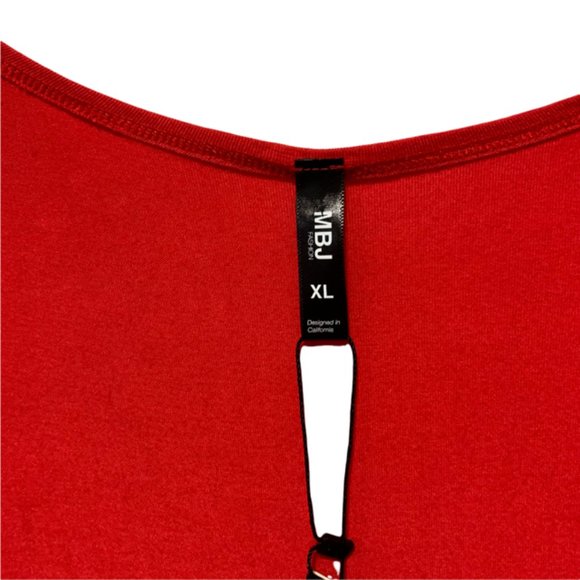 MBJ Fashion XL Red Drape Front Cardi NWT - Picture 3 of 5